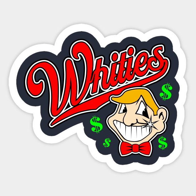 Caucasians Baseball Whities Sticker by Fuzzy Bear